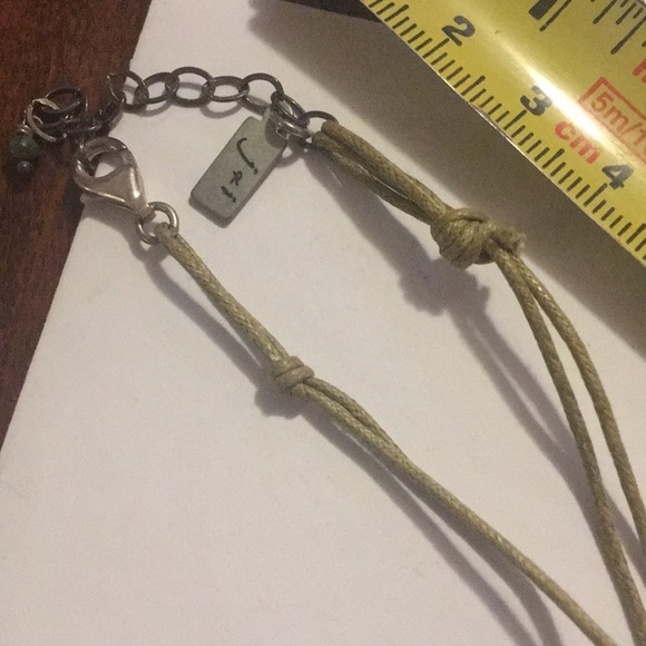 Cute Turquoise Silver Leather Necklace - Picture 3 of 4